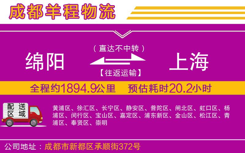 綿陽(yáng)到上海物流公司