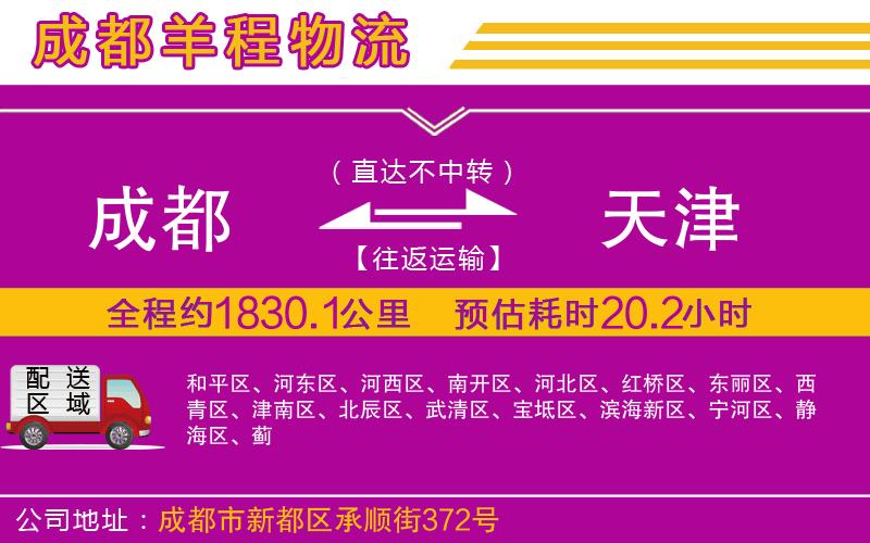 成都到天津貨運公司