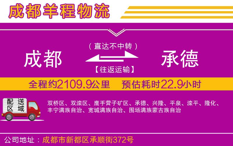 成都到承德專線