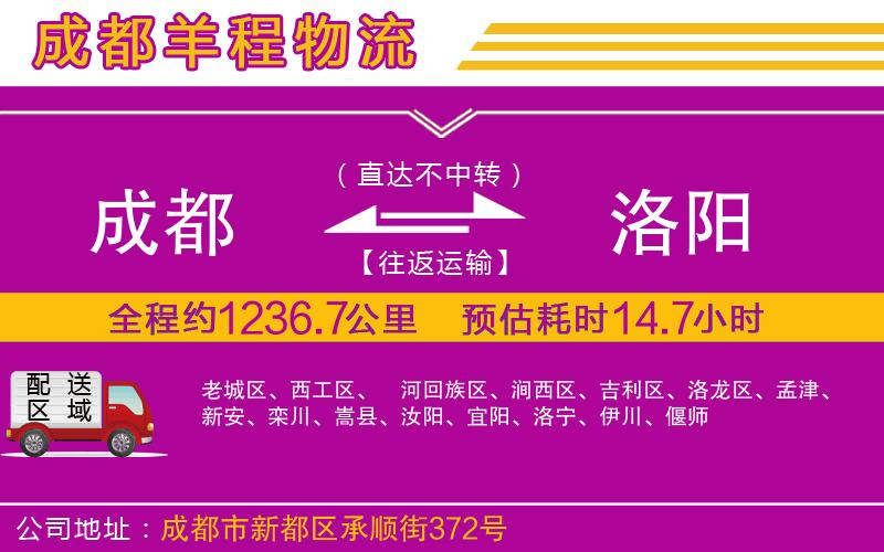 成都到洛陽(yáng)專線