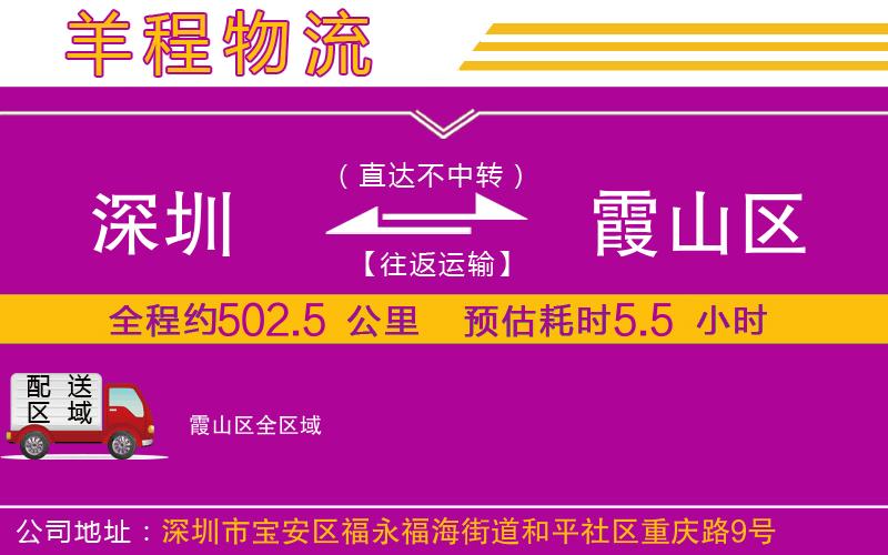 深圳到霞山區(qū)貨運公司