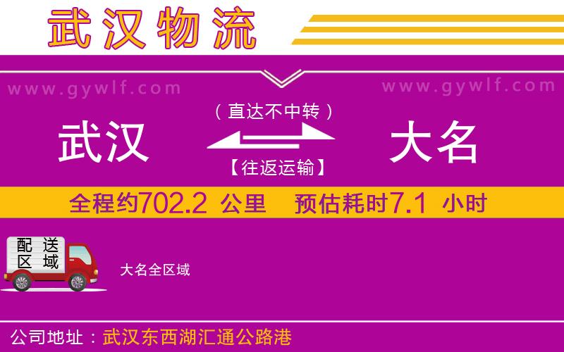 武漢到大名物流公司