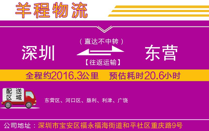 深圳到東營物流專線