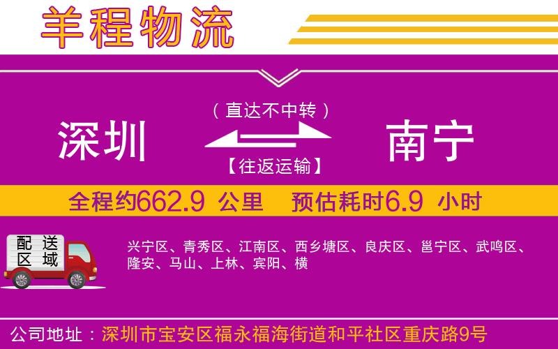 深圳到南寧貨運(yùn)公司