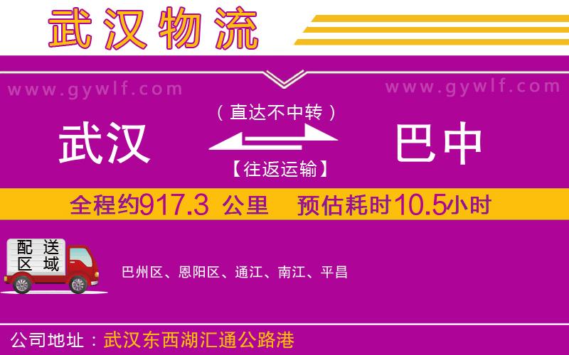 武漢到巴中物流公司