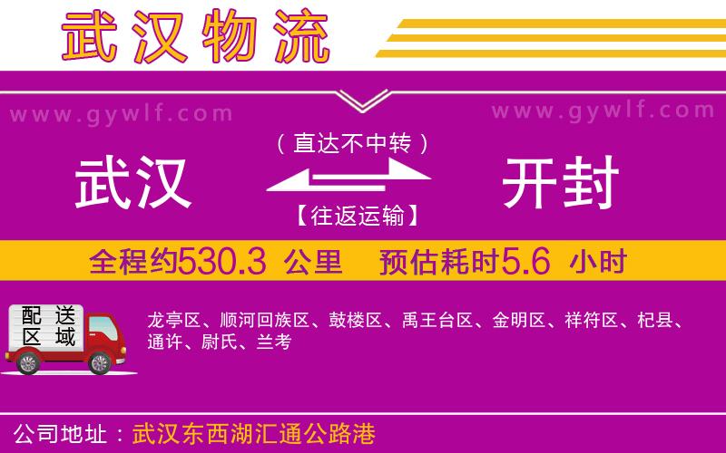 武漢到開封物流公司