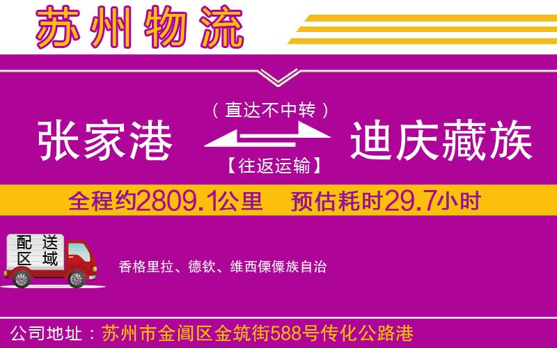 張家港到迪慶藏族自治州物流公司