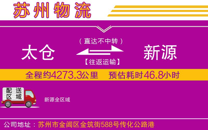 太倉(cāng)到新源物流公司