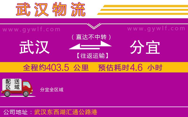武漢到分宜物流公司