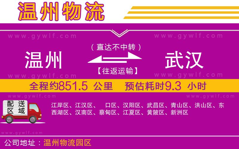 溫州到武漢物流公司