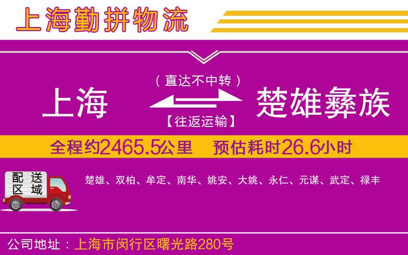 上海到楚雄彝族自治州貨運(yùn)公司