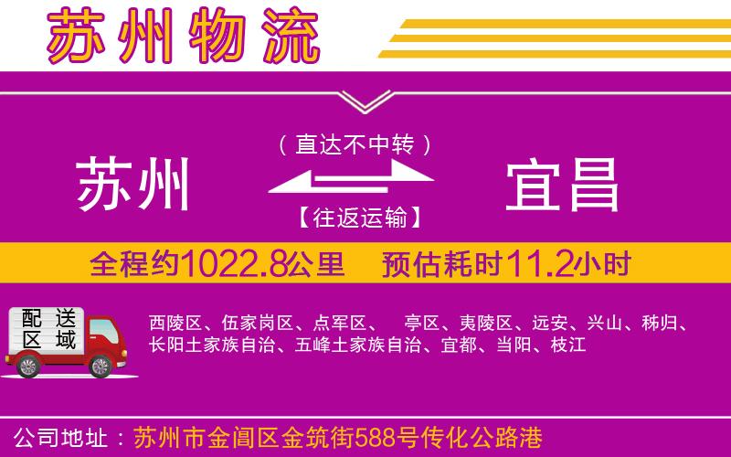 蘇州到宜昌物流專線