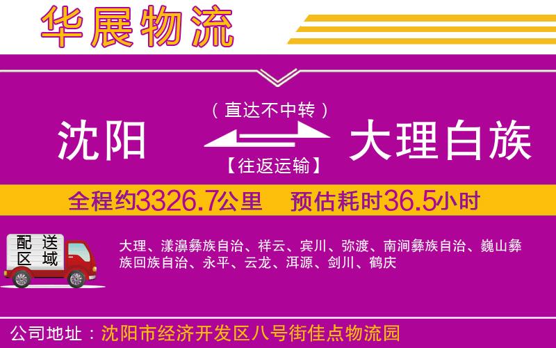 沈陽(yáng)到大理白族自治州物流專線