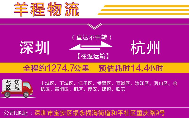 深圳到杭州物流專(zhuān)線(xiàn)