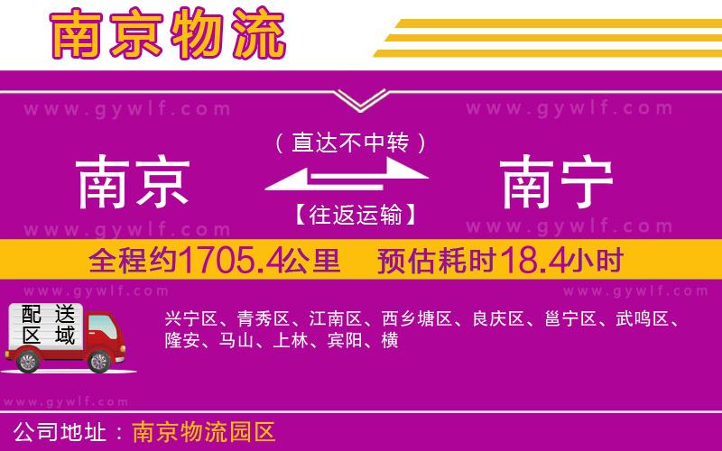 南京到南寧物流公司
