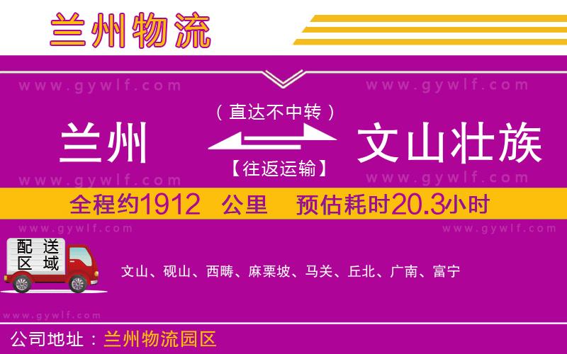 蘭州到文山壯族苗族自治州物流公司