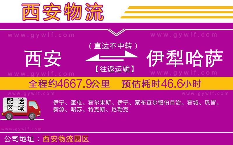 西安到伊犁哈薩克自治州物流公司