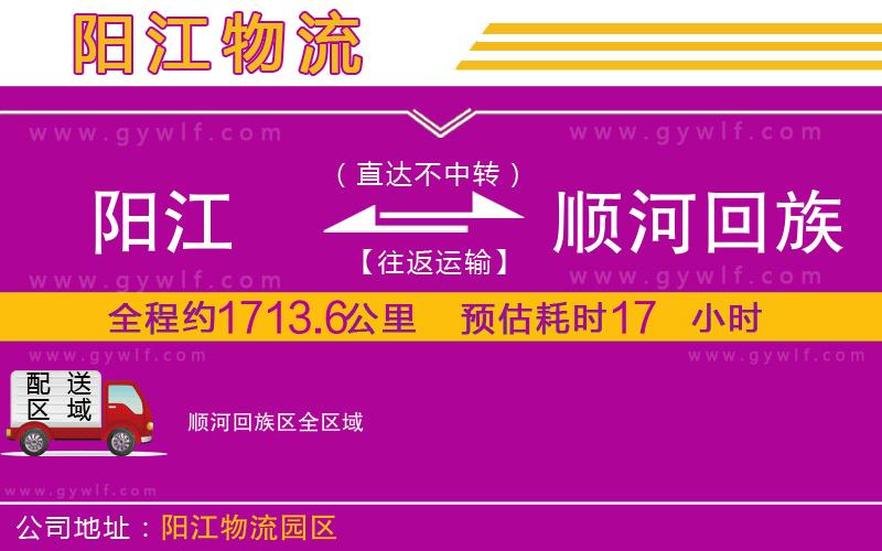 陽(yáng)江到順河回族區(qū)物流公司