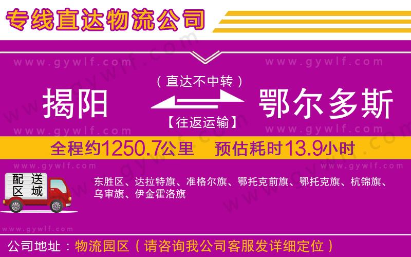 揭陽(yáng)到鄂爾多斯物流公司