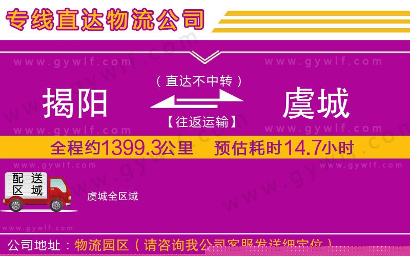 揭陽(yáng)到虞城物流公司