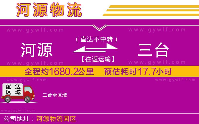 河源到三臺(tái)物流公司