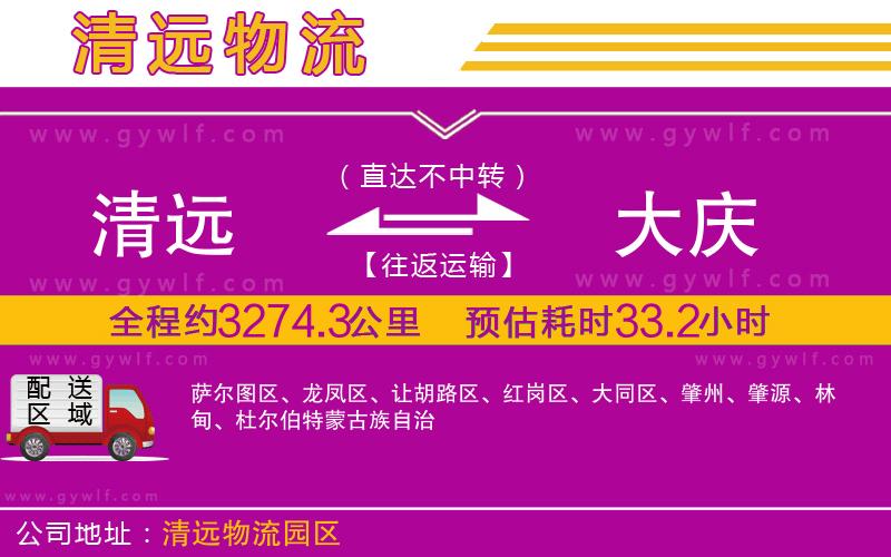 清遠(yuǎn)到大慶物流公司