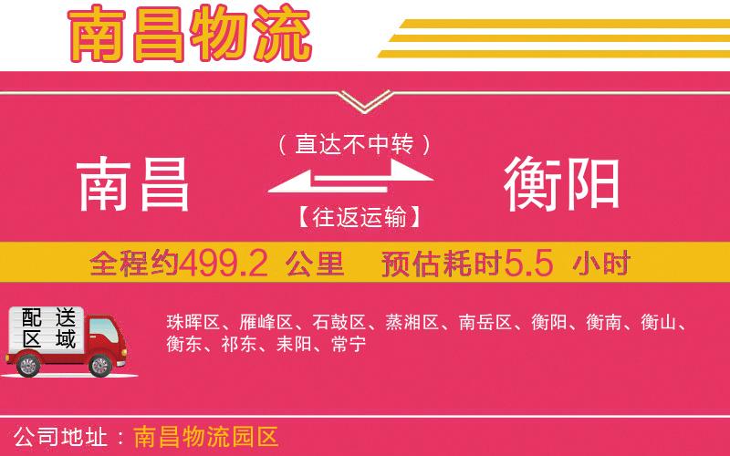 南昌到衡陽物流公司