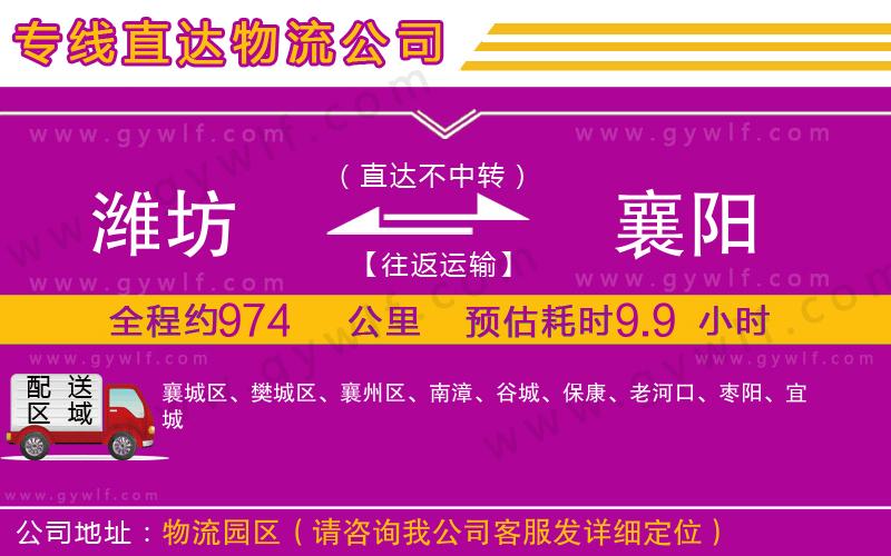 濰坊到襄陽(yáng)物流公司