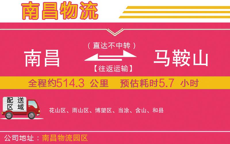 南昌到馬鞍山物流公司