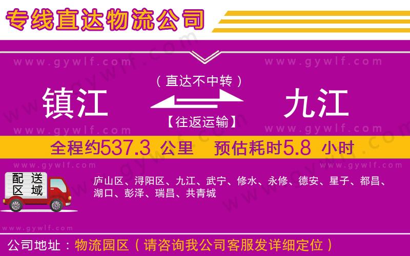 鎮(zhèn)江到九江物流公司