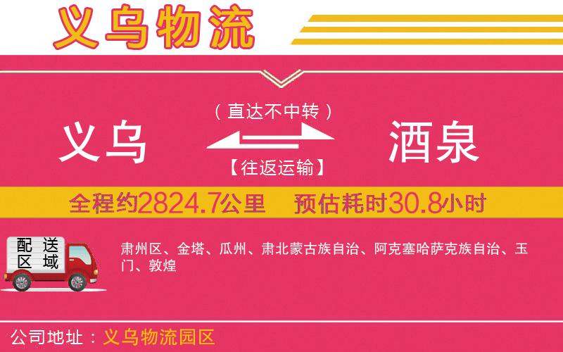 義烏到酒泉物流公司