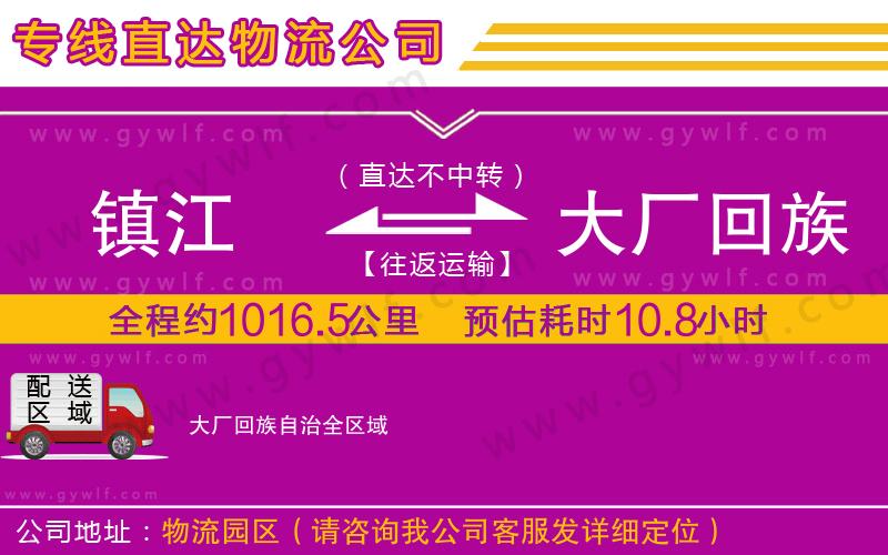 鎮(zhèn)江到大廠回族自治物流公司