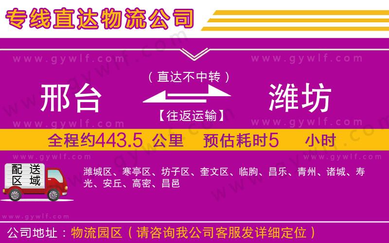 邢臺到濰坊物流公司