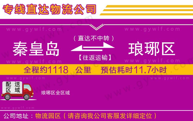 秦皇島到瑯琊區(qū)物流公司