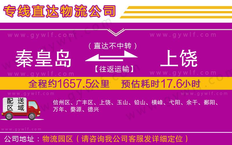 秦皇島到上饒物流公司