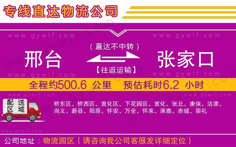 邢臺到張家口物流公司