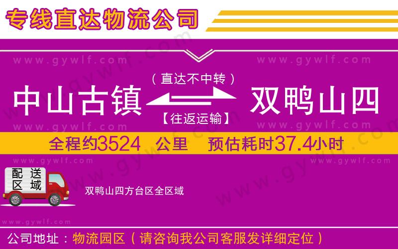 中山古鎮(zhèn)到雙鴨山四方臺(tái)區(qū)物流公司