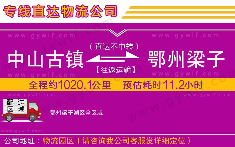 中山古鎮(zhèn)到鄂州梁子湖區(qū)物流公司