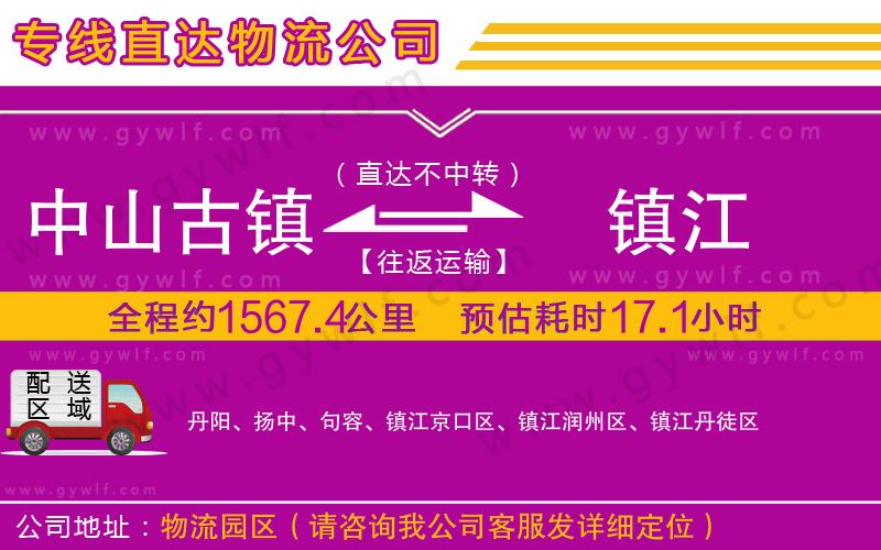 中山古鎮(zhèn)到鎮(zhèn)江物流公司