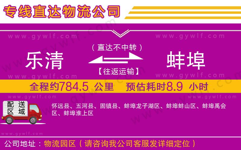 樂清到蚌埠物流公司