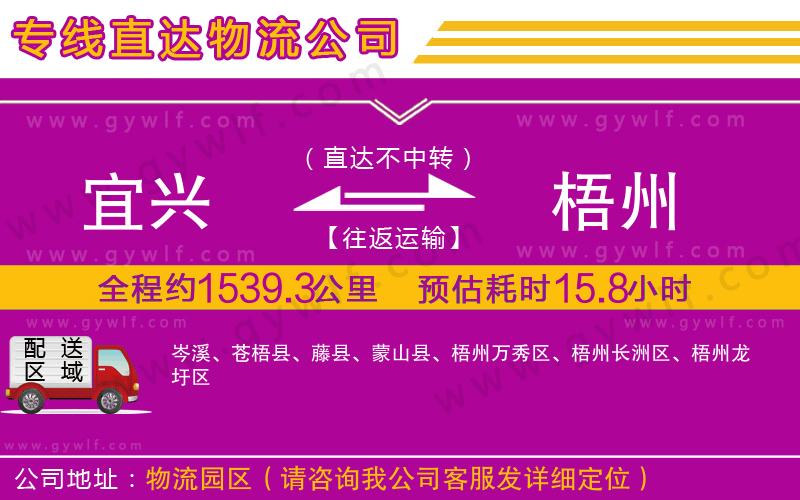 宜興到梧州物流公司