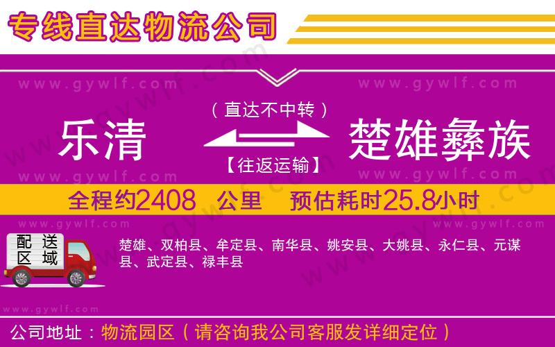 樂清到楚雄彝族自治州物流公司
