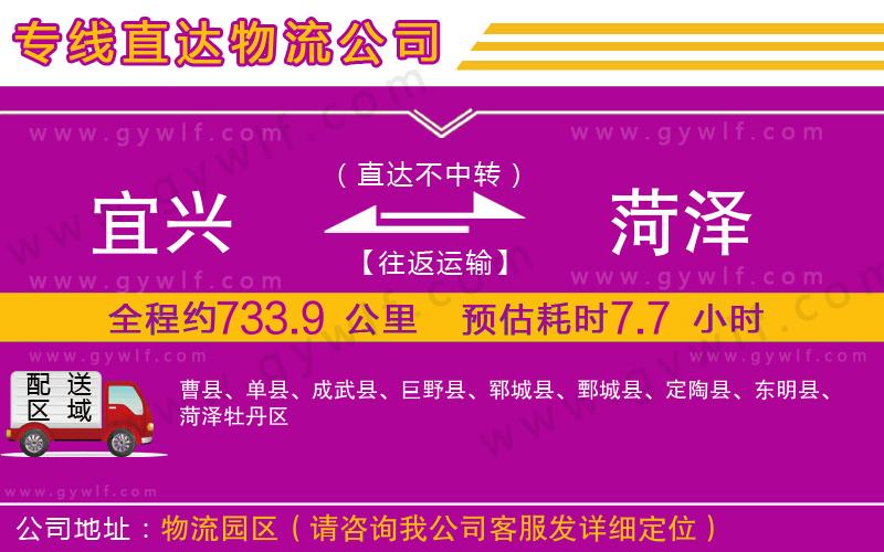 宜興到菏澤物流公司