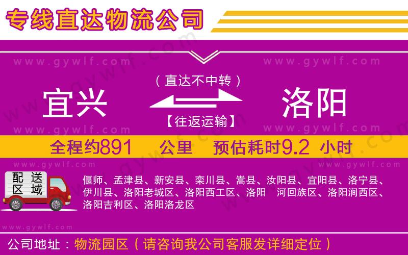 宜興到洛陽物流公司