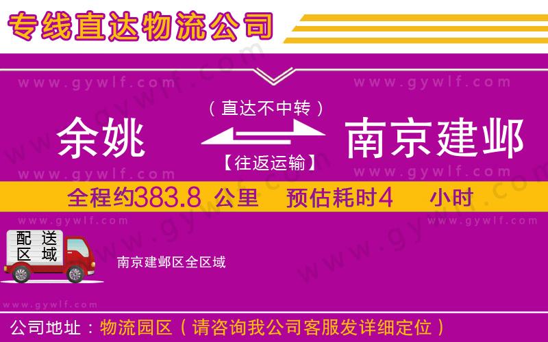 余姚到南京建鄴區(qū)物流公司