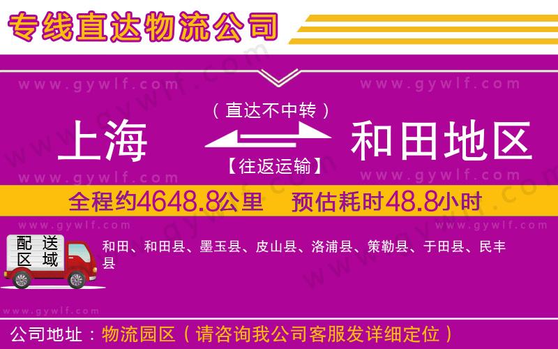 上海到和田地區(qū)物流