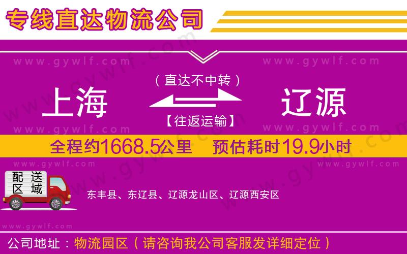 上海到遼源貨運專線