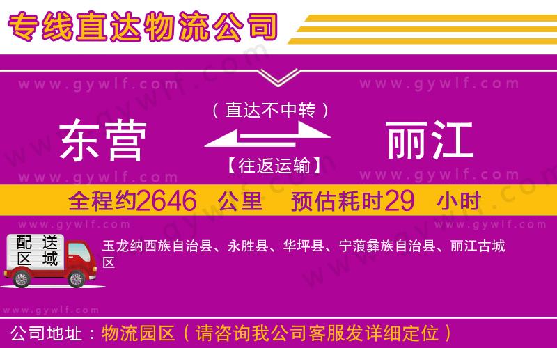 東營(yíng)到麗江物流公司