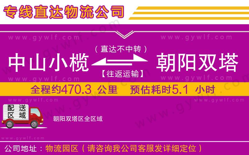 中山小欖到朝陽(yáng)雙塔區(qū)物流公司