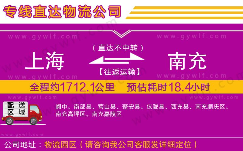 上海到南充貨運(yùn)專線